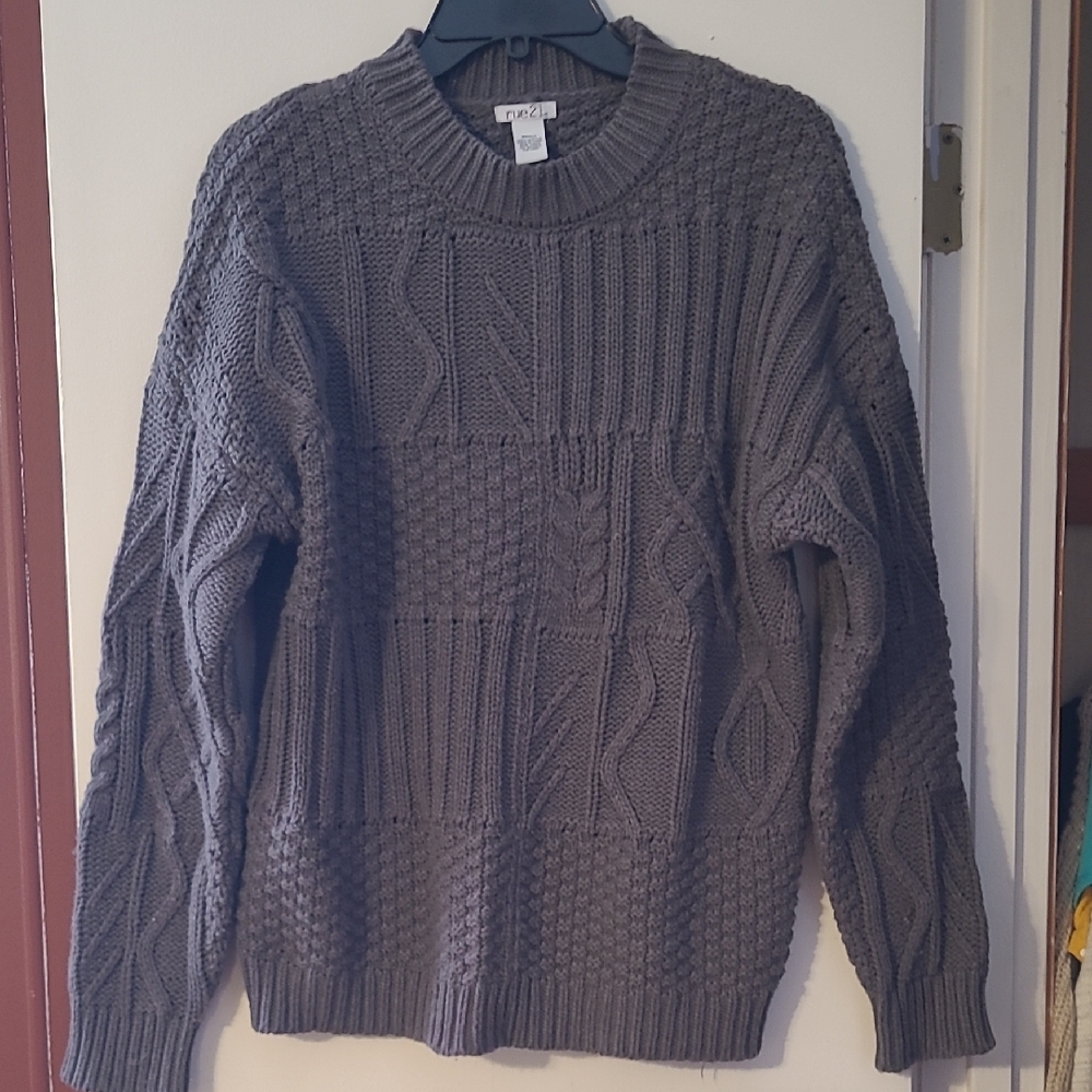 Rue21 Women's Textured Knit Gray Sweater